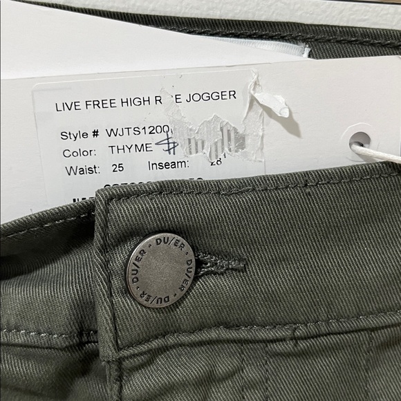 NWT DUER Women’s Live Free High Rise Jogger 25 Army Green Thyme Elastic Waist - Picture 7 of 10